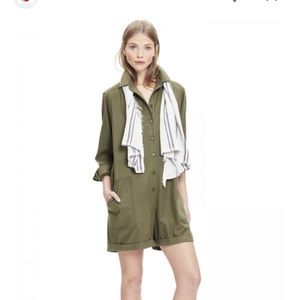 Hatch Military Green Maternity Romper